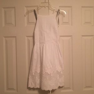 White Dress With Lace Trim